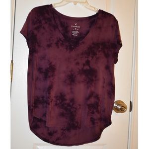 AEO tie dye v-neck shirt
